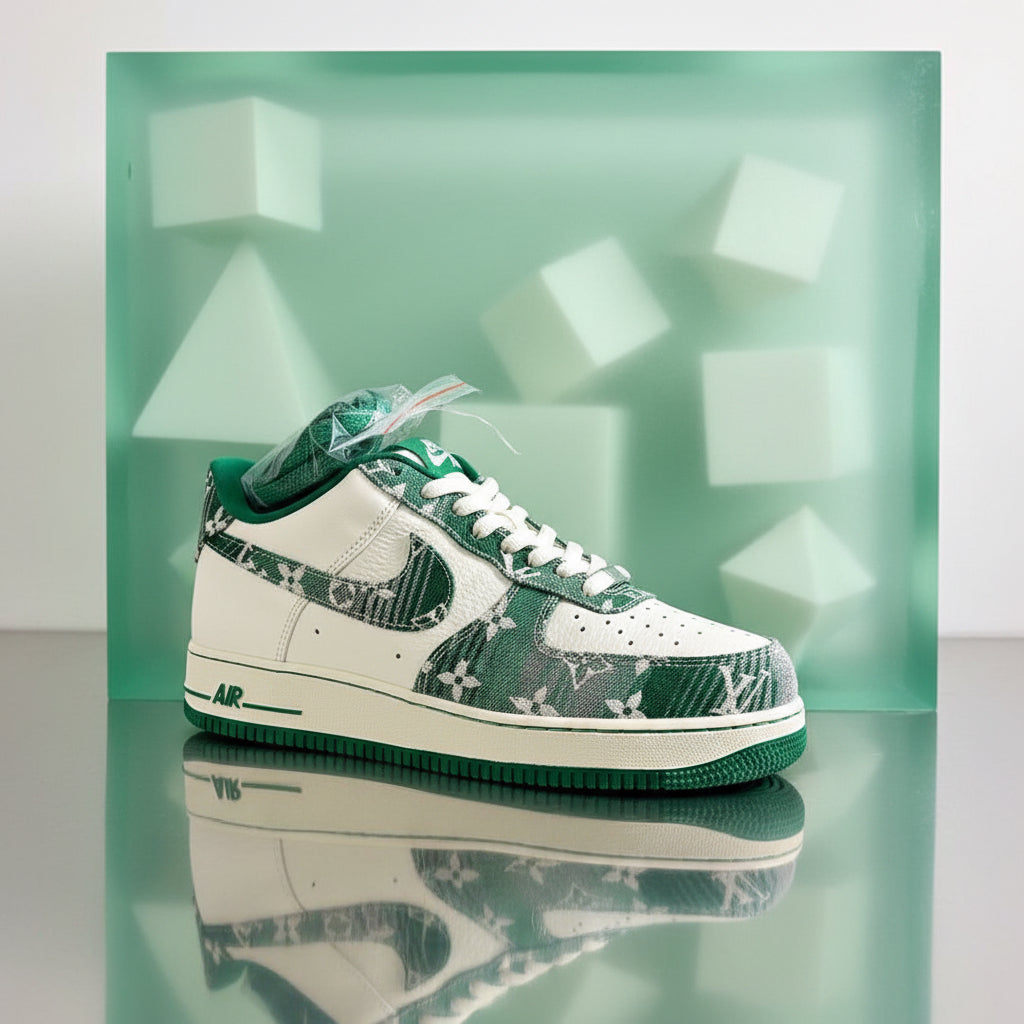 Scarpe sportive Nike con design verde e bianco, perfette per elevate prestazioni sportive.