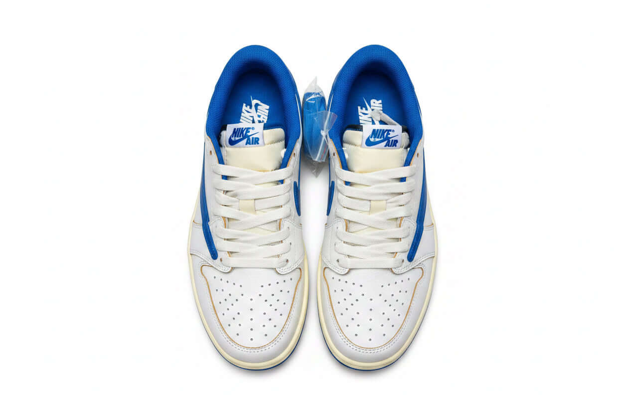 Nike performance sports shoes in white and blue, designed for maximum comfort and durability.